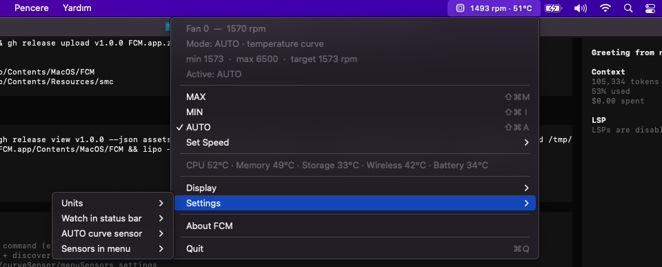 FCM menu bar screenshot